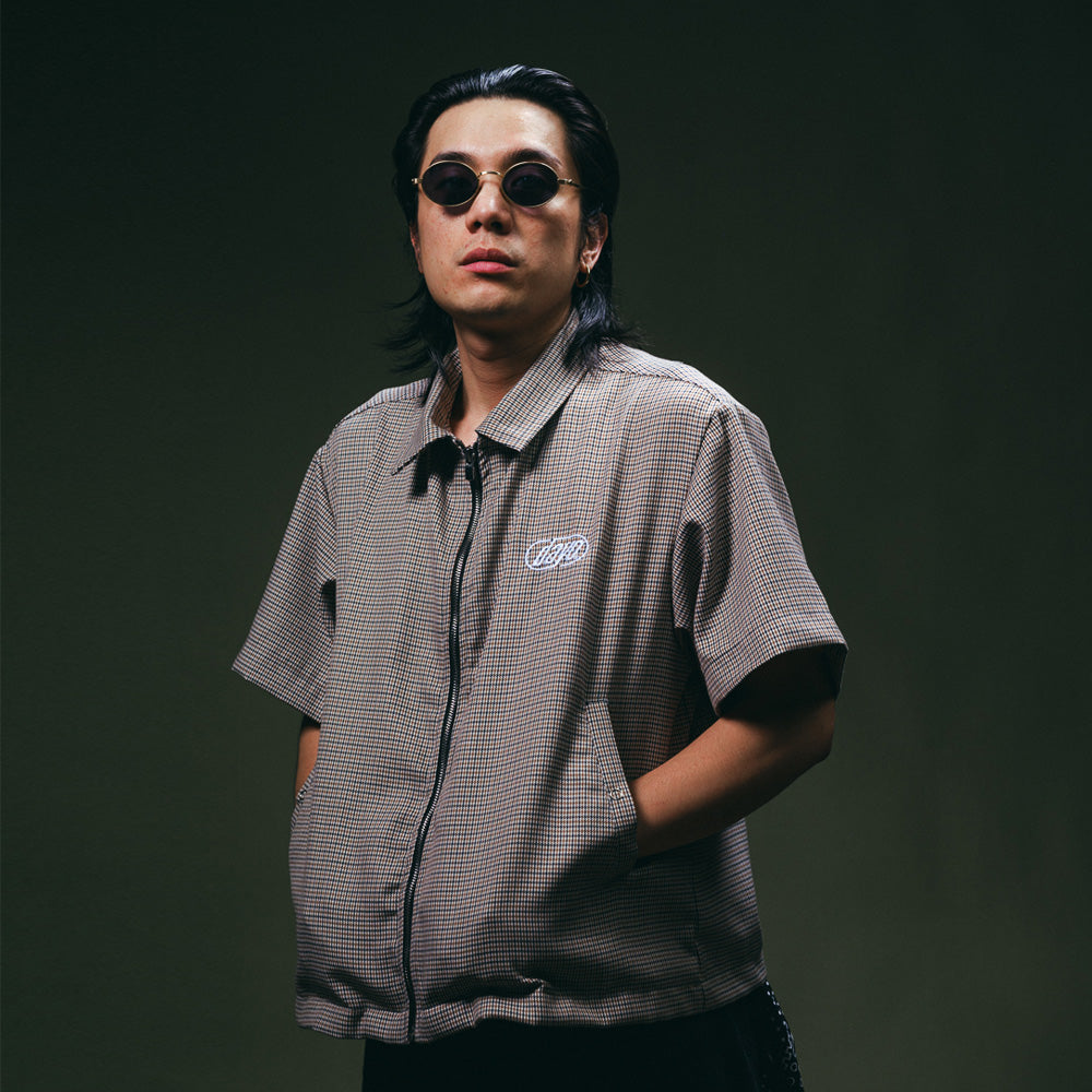Dayo Houndstooth Zipped Shirt